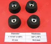 4 Rubber Feet (1.7" x .75") Amplifier, Receiver, Speaker, Electronic Components
