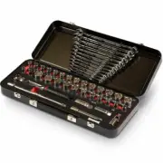 SIDCHROME 45 PIECE 1/2INCH DRIVE METRIC/AF SOCKET & SPANNER SET SCMT14120BK