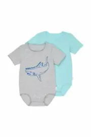 Bonds Baby Premature 2 Pack Short Sleeve Wonderbodies size 00000 Wave Catcher