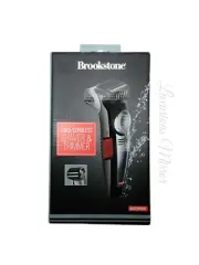 Brookstone Cord/Cordless Rechargeable Twin Foil Shaver & Trimmer Waterproof NEW