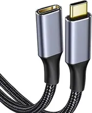 USB C Extension Cable, tunghey USB C to USB C Male to Female, Type C Extender Cord USB3.1 Gen2 100W Fast Charging 10Gbps Transfer Compatibility with Laptop Tablet Mobile Phone (2m)