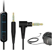Audio Cable Wire Cord Mic Remote for Bose QuietComfort 25 35 QC25 QC35 Headphones (Black)