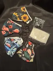 Floral Reusable Cloth Face Masks-Set Of 4