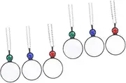 DIYEAH 2sets 3pcs Vintage Magnifier Pendant Necklace Practical Visual Aid for Reading Books Newspapers and Exploring Nature Elderly and Learning Enthusiasts 3pcs*2