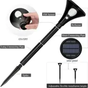 2 Pack Solar Lights Outdoor, 5 Color Light?Solar Garden Lights Ultra Powerful Waterproof IP65 Adjustable Height Solar Spotlight with Security PIR Motion Sensor for Patio,Door, Yard, Path