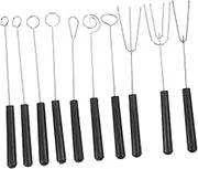 VERDANVERSE 10pcs Stainless Steel Dipping Forks Set Candy Dipping Tools for Fondue Cheese Fondue Outdoor Activities