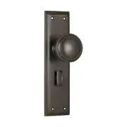 0724P Door Knob Milton Privacy Pair Antique Brass H200xW50xP73mm