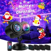 Christmas Projector LED Laser Light ,16 Slides & 10 Color Ocean Wave, w/ Remote