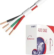 500ft 18AWG 4 Conductors (18/4) CL2 Rated Loud Speaker Cable Wire, Pull Box (for in-Wall Installation) (18AWG / 4 Conductors, 500ft)