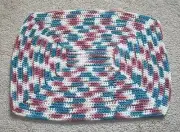 New Uniq Handmade 16x20 Rectangle Crochet Doily Candle Mat Table Centerpiece