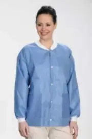Disposable Lab Coats Hip Length, Ceil Blue Small, 10/Pack, Mark3, 100-CG-3630CBS