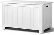 Keezi Kids Toy Box, Children Toys Storage Container Clothes Cabinet Chest Activity Centre Furniture Multifunctional Play Living Room Bedroom Decor, MDF Bench White