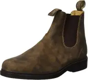 Men's Blundstone Elastic Pull On Boots With Square Toe BL 1306 Rustic Brown