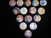 Disney Princess buttons flat back or pin badge cabochons embellishment magnet