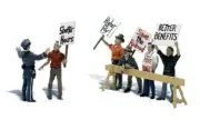 Woodland Scenics ~ N Scale People ~ Picket Line ~ A2197