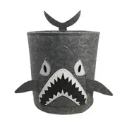 Felt Basket Shark Design Storage Basket Toy Storage Organiser Collapsible Felt Laundry Hamper for Kids Toys Baby Laundry Home Decor