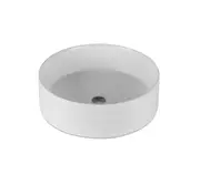 400*400*130mm Gloss White Ceramic Stripe Pattern Round Above Counter Basin