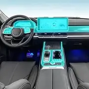 Car Interior Film Dashboard Piano Board Shift Center Console Anti-Scratch Transparent TPU Protection Film,for GWM Tank 400 2023-2024 (Style A for LHD)