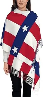 [HJLUUFT] Texas State Flag print Pashmina Shawl Wraps Scarf for Women Winter Winter Scarf for Women Wedding Scarf, Black