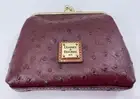 Dooney & Bourke Ostrich Large Framed Purse Burgundy Color