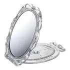 JILL STUART "Compact Mirror II" Standing Oval Makeup Mirror with Pouch