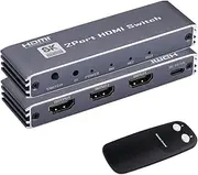 HDMI Switch, 8K HDMI 2.1 Switcher Splitter, Supports 8K@60Hz, 4K@120Hz, 1080P@240Hz, HDR10+, 3D, Dolby Compatible with PS5 Xbox Blu-Ray Player etc