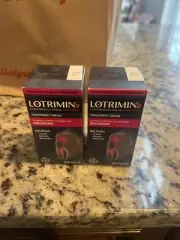 2X Lotrimin AF Anti-Fungal Treatment Cream For Ringworm 0.42 oz. ea Ex 11/24