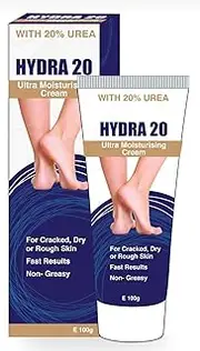Hydra 20 100g Ultra Moisturising Cream with 20% Urea Heel Balm for Cracked, Dry or Rough Skin