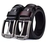Men's Leather Belt Classic Jean Belt Black Coffee Dermis Retro Traditional Plain Daily Wear Going out Weekend