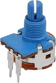 Aexit Single (Control electrical) Linear 2 Terminals Rotary Taper Potentiometer B500K 500K (27ry145qf288) Ohm Blue