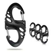 12Pack Double Spring Snap Hooks Carabiner Clips Locking Key Ring Mini Carabiners