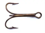 Mustad 3551 Classic Treble Standard Strength Fishing Hooks 5 Pc Size 3/0