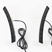 2Pcs Car LED Daytime Running Light Side Maker Light DRL Wheel Arch Dynamic Turn Signal Lamp for Honda CRV CR-V 2023 2024-Model B||Connect Cable