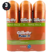 Gillette Fusion Hydra Sensitive Skin Shave Gel 3 x 195g