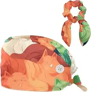 [YTYVAGT] Scrub Caps Women,Scrub Hats Suitable for Women,Watercolor Cats Animal