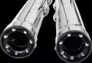 Cobra Chrome 3in Slip On Muffler w Race Pro Tip Softail Springer Classic 05-06