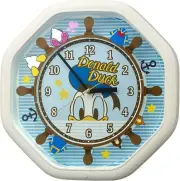RHYTHM Disney Donald Duck Wall Clock Karakuri Clock with 4 Disney Songs White