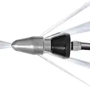 Pressure Washer Nozzle, Stainless Steel Sewer Jetting Nozzle, High-Pressure Drain Cleaner, Pipe Dredging Tool for Unclogging Sewers, Water Hose Attachment, 2.95x1.18in