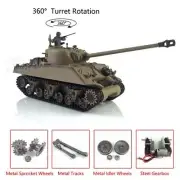 1/16 7.0 Henglong Sherman M4A3 BB IR RTR RC battle Tank 360° 3898 Metal Gearbox
