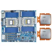 Gigabyte MZ73-LM0 Motherboard With 2pcs AMD EPYC GENOA ZEN4 9654 2.4GHz CPU