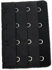 [Generic] Clip On Bra Extender Plus Size Maternity Black 4 Hooks Strap Plus Size 4-Hook Black Accessory