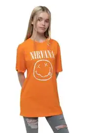 Nirvana Kids White Grunge Smile T Shirt