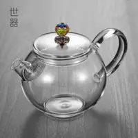 在飛比找ETMall東森購物網優惠-世器 迷你功夫小茶壺耐熱玻璃功夫茶具過濾泡茶器透明泡茶壺套裝