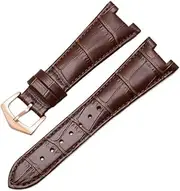 [FULNES] Genuine Leather Watch Strap For Patek Philippe 5711 5712G Waterproof Sweat-Proof Concave Folding Buckle Watchband 25mm Wristband