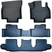3D /5D TPE All Weather Floor Mats Liner for Toyota Kluger Hybrid - 2021+ - 3 Rows - All Models/Badges - Right Hand Drive