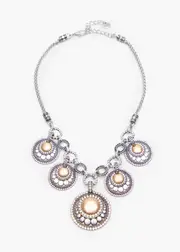 [Taking Shape] Taking Shape Two Tone Disc Short Necklace in Multi - Women's Accessories Multi