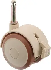 COOLHIYA Crib Casters Wheels for Desk Roller Wheels Desk Wheels Universal Wheel Swivel Caster Wheel Chair Wheels Replacement Mini Caster Wheels Chair Parts Replacement Beige Rubber