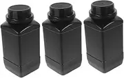 Generic 3pcs Wide Mouth Pe Plastic Lab Reagent Bottles with Inner Caps Light Chemical Storage Containers for Liquid Reagent Storage Efficient Sample Sealing Capacity
