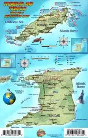 Trinidad & Tobago Map & Reef Creatures Guide Franko Waterproof Fish Card