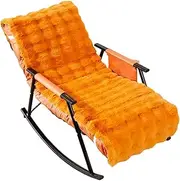Sun Lounger Cushions, Thick Replacement Garden Sunlounger Cushions, Only Lounge Cushion Pad for Outdoor Garden Recliner Chaise Lounge Chair(Orange Pink,55 * 180cm)